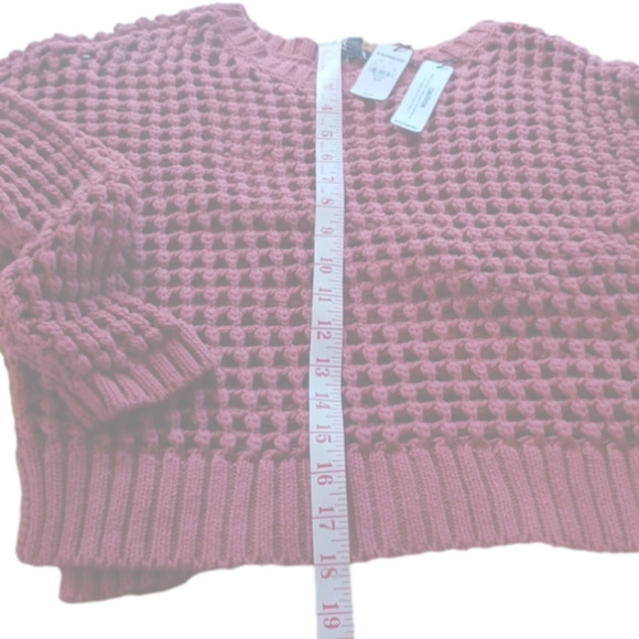 nwt Express rust colored fall sweater.Size small. Beautiful waffleknit  style. - Picture 9 of 10